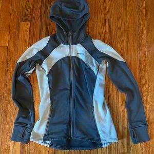 Full Zip Patagonia Fitted Long Sleeve Fleece, Teal/Light Teal